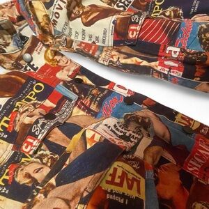 Multicolored vintage Marilyn Monroe poster print button-up jacket